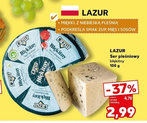 Ser pleśniowy błękitny Lazur promocja w Kaufland