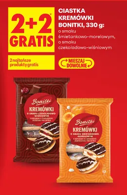 Ciastka Kremówki Bonitki o smaku śmietankowo-morelowym promocja w Biedronka