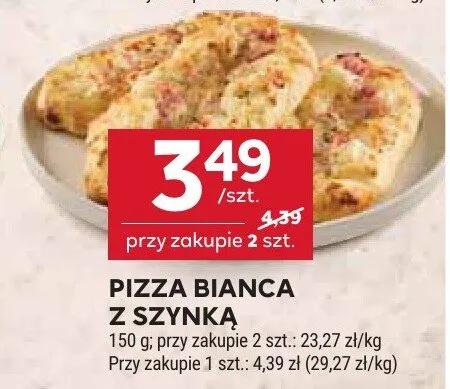 Pizza Bianca z szynką promocja w Stokrotka