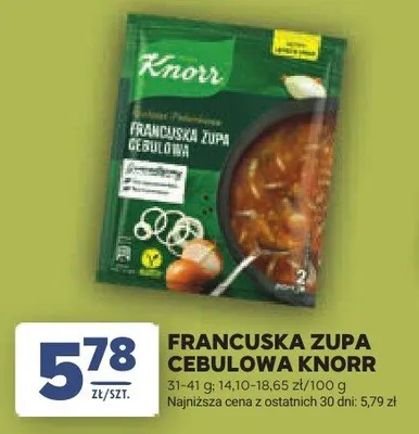 Francuska zupa cebulowa Knorr promocja w Stokrotka