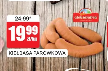 Kiełbasa parówkowa Aleksandria promocja w Bingo