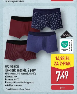 Bokserki męskie UP2FASHION 2-pak promocja w Aldi