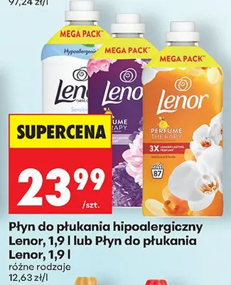 Płyn do płukania hipoalergiczny Lenor promocja w Biedronka
