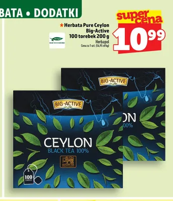 Herbata czarna Pure Ceylon Big-Active promocja w TOPAZ
