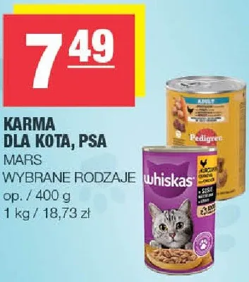 Karma dla kota, psa wybrane rodzaje promocja w SPAR