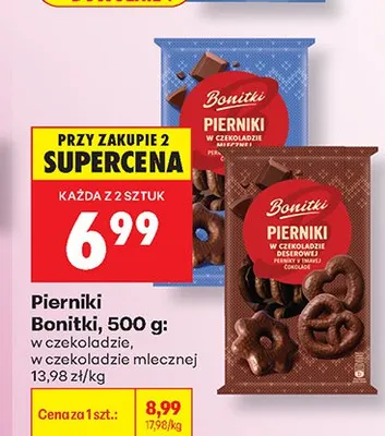 Pierniki Bonitki w czekoladzie mlecznej promocja w Biedronka
