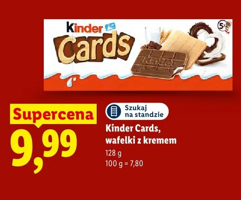 Wafelki z kremem Kinder Cards promocja w Lidl