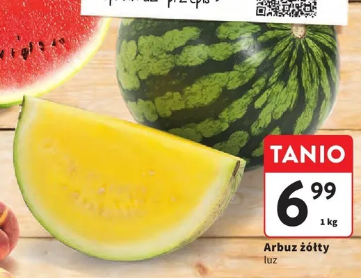 Arbuz żółty luz promocja w Intermarche