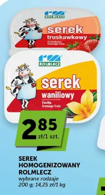 Serek homogenizowany truskawkowy Rolmlecz promocja w ABC