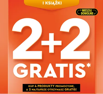 Artykuły przemysłowe, tekstylia, zabawki i książki 2+2 GRATIS promocja w Biedronka