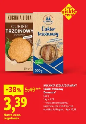 Cukier trzcinowy Demerara promocja w Lidl