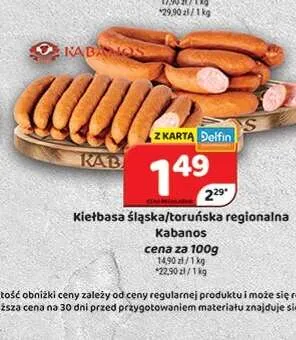 Kiełbasa toruńska regionalna Kabanos promocja w Delfin