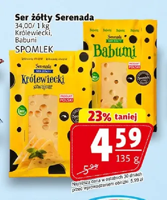 Ser żółty Królewiecki Serenada promocja w Prim Market