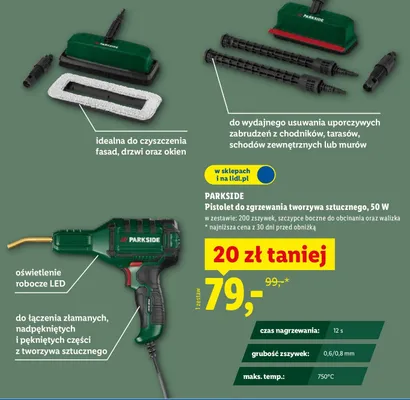 Pistolet do zgrzewania tworzywa sztucznego 50 W promocja w Lidl