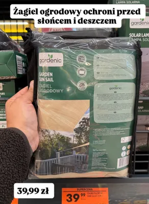 Żagiel ogrodowy Gardenic prostokątny 3x2m promocja w Biedronka