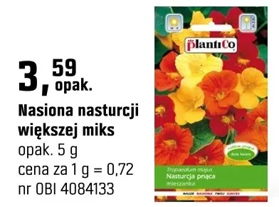Nasiona nasturcji większej miks promocja w OBI