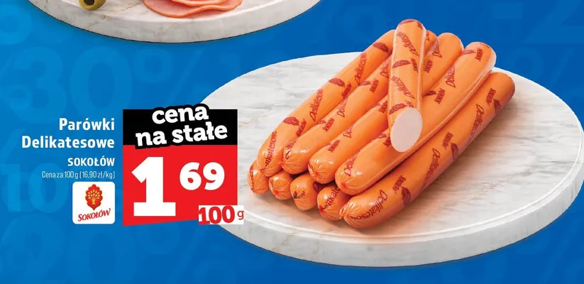 Parówki Delikatesowe Sokołów promocja w TOPAZ