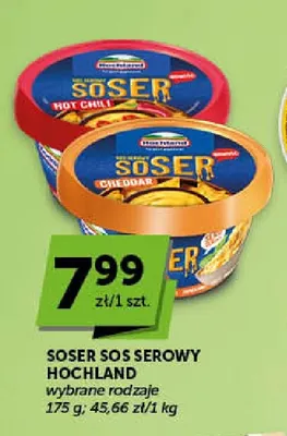 Sos serowy Soser Hot Chili Hochland promocja w Euro Sklep