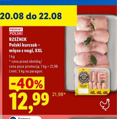 Polski kurczak - mięso z nogi XXL Rzeźnik promocja w Lidl