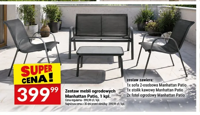 Zestaw mebli ogrodowych Manhattan Patio promocja w Twój Market