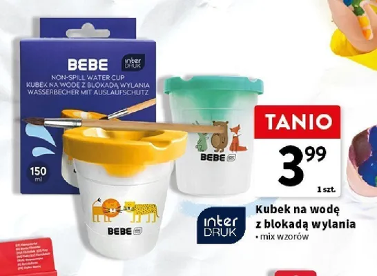 Kubek na wodę z blokadą wylania BEBE 150 ml promocja w Intermarche