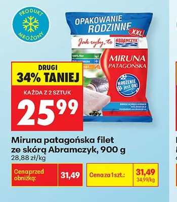 Miruna patagońska filet ze skórą Abramczyk promocja w Biedronka