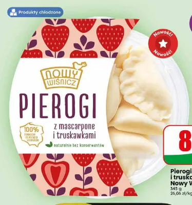 Pierogi z mascarpone i truskawkami Nowy Wiśnicz promocja w Dino