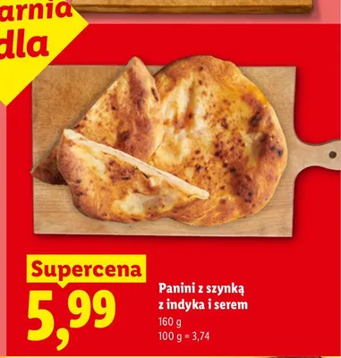 Panini z szynką z indyka i serem promocja w Lidl