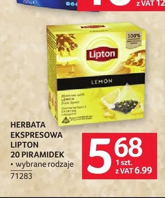 Herbata ekspresowa Lipton Lemon promocja w Selgros
