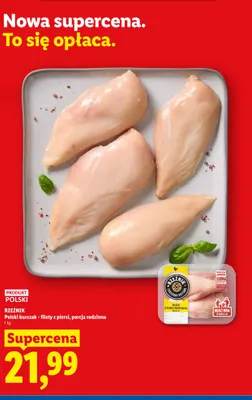 Polski kurczak filety z piersi porcja rodzinna Rzeźnik promocja w Lidl