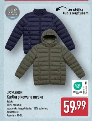Kurtka pikowana męska ze stójką UP2FASHION promocja w Aldi