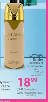 Dezodorant perfumowany damski Lattafa Eclaire promocja w Hebe