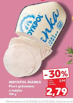 Pierś gotowana z indyka Indykpol Bianka promocja w Kaufland