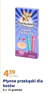 Płynne przekąski dla kotów 6x15 g promocja w Action