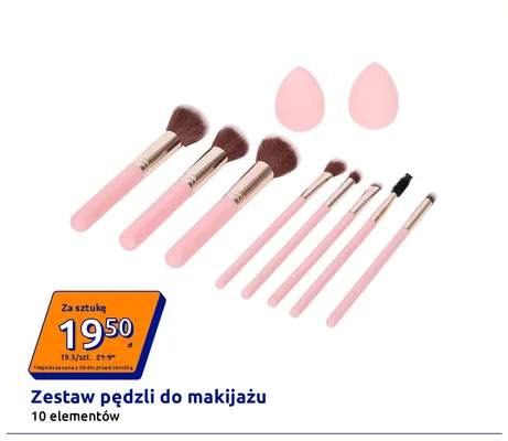 Zestaw pędzli do makijażu promocja w Action
