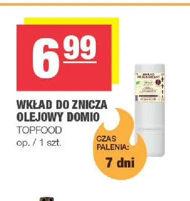 Wkład do znicza olejowy Domio promocja w SPAR