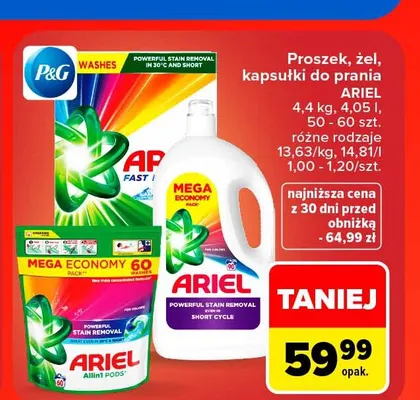 Żel do prania Ariel promocja w Carrefour
