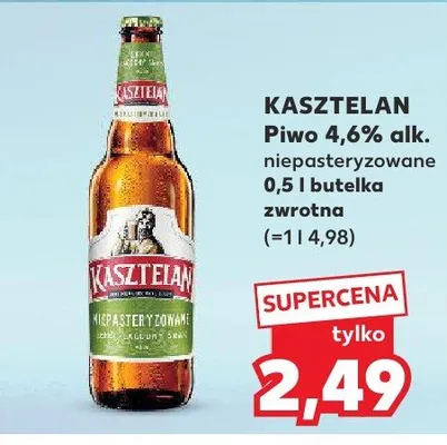 Piwo 4,6% alk. niepasteryzowane promocja w Kaufland