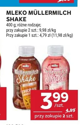 Mleko Müllermilch Shake promocja w Stokrotka