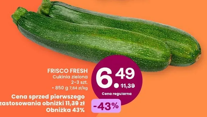 Cukinia zielona promocja w Frisco