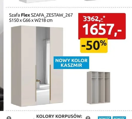 Szafa Flex promocja w Black Red White
