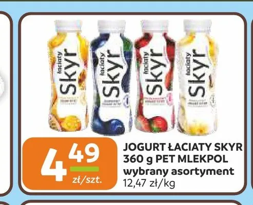 Jogurt Łaciaty Skyr Mlekpol promocja w Społem Częstochowa