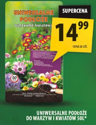 Uniwersalne podłoże do warzyw i kwiatów 50L promocja w Arhelan