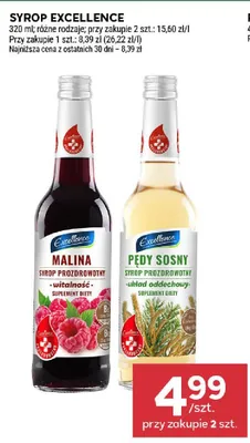 Syrop prozdrowotny Excellence Pędy Sosny promocja w Stokrotka