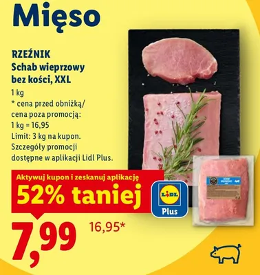 Schab wieprzowy bez kości, XXL promocja w Lidl