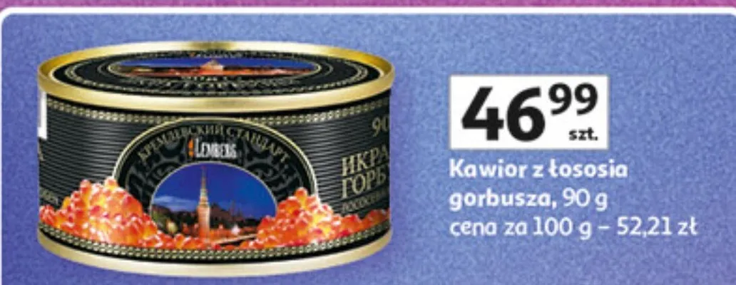 Kawior z łososia gorbusza promocja w Auchan