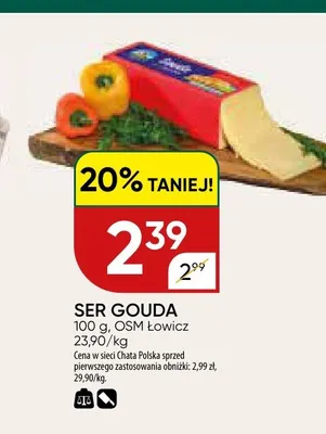 Ser Gouda OSM Łowicz promocja w Chata Polska