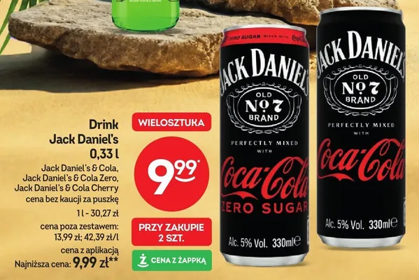 Drink Jack Daniel's & Cola Cherry promocja w Żabka