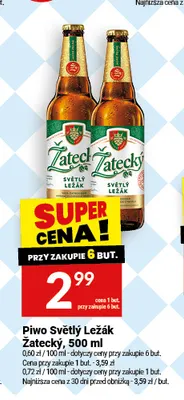 Piwo Světlý Ležák Žatecký promocja w Twój Market