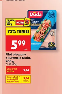 Filet pieczony z kurczaka Duda promocja w Biedronka